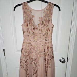 SOLD BCBGMAXAZRIA Eugene Butterfly-Embroidered Dress Size 2